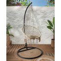 Balancelle Bohème en Macramé Beige