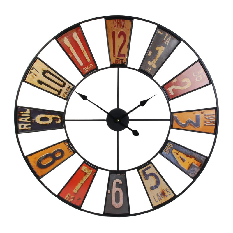 Horloge Murale Industrielle Vintage Ø80cm