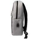 Sac à Dos Compact Multi-rangements Gris avec Raccord USB