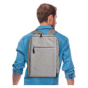 Sac à Dos Compact Multi-rangements Gris avec Raccord USB