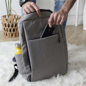 Sac à Dos Compact Multi-rangements Gris avec Raccord USB