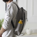 Sac à Dos Compact Multi-rangements Gris avec Raccord USB