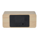 Réveil 2-en-1 Chargeur à Induction Effet Bois Clair Réveil 2-en-1 Chargeur à Induction Effet Bois Clair