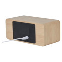Réveil 2-en-1 Chargeur à Induction Effet Bois Clair Réveil 2-en-1 Chargeur à Induction Effet Bois Clair