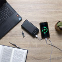 Batterie de Secours Externe 30000mAh Noire avec Lampe LED Batterie de Secours Externe 30000mAh Noire avec Lampe LED