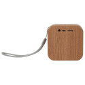 Enceinte sans Fil 3W Coloris Gris et Aspect Bois avec Dragonne