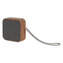 Enceinte sans Fil 3W Coloris Gris et Aspect Bois avec Dragonne