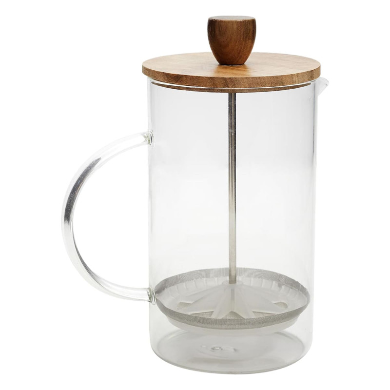 Cafetière à Piston 85cL en Verre et Acacia Massif