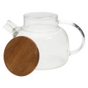 Théière 90cL en Verre et Acacia Massif avec Filtre