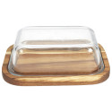Beurrier en Verre et Acacia Massif 19x14cm