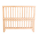 Egouttoir à Vaisselle Pliable en Bambou Naturel