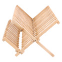 Egouttoir à Vaisselle Pliable en Bambou Naturel