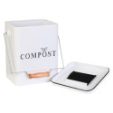 Poubelle de Compostage 5L en Acier Inoxydable Blanc