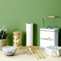 Poubelle de Compostage 5L en Acier Inoxydable Blanc