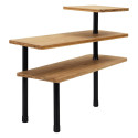Etagère d'Angle Modulable 3 Niveaux en Bambou