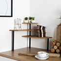 Etagère d'Angle Modulable 3 Niveaux en Bambou