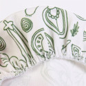 Pack 3 x 3 Couvercles Souples en Coton Réutilisables Motif Légumes