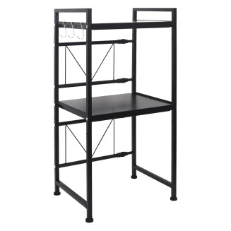 Organisateur pour Micro-Ondes Modulable en Métal Noir