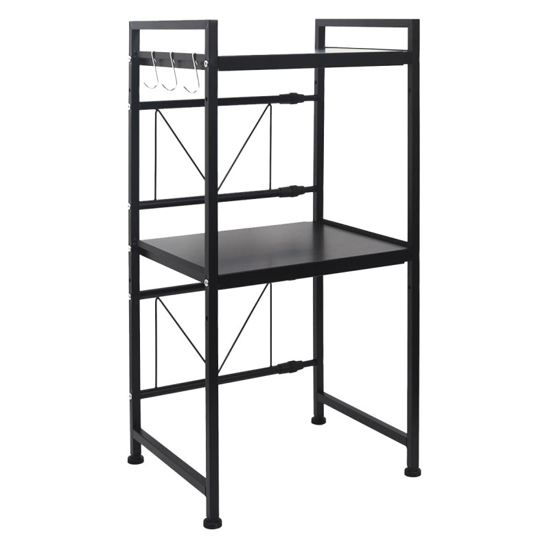 Organisateur pour Micro-Ondes Modulable en Métal Noir Organisateur pour Micro-Ondes Modulable en Métal Noir