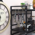 Organisateur pour Micro-Ondes Modulable en Métal Noir