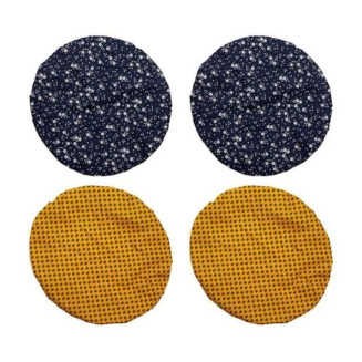 Pack 2 x 2 Couvercles Souples en Tissu Motif Vintage