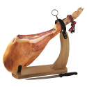Support à Jambon en Bois avec Couteau Inox Inclus