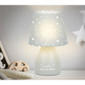 Lampe de Chevet pour Enfant Grise Motif Etoilé