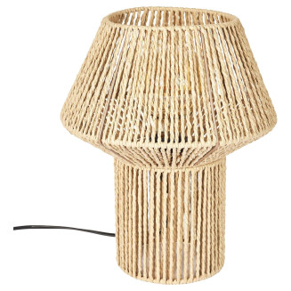 Lampe à Poser Effet Corde Tressée Forme Géométrique