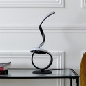 Lampe LED Design Noir et Blanche à Poser Eclairage Blanc Chaud