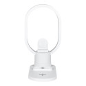 Lampe LED Blanche en Anneau avec Station de Charge 3-en-1 Intégrée