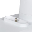 Lampe LED Blanche en Anneau avec Station de Charge 3-en-1 Intégrée