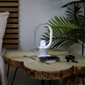 Lampe LED Blanche en Anneau avec Station de Charge 3-en-1 Intégrée