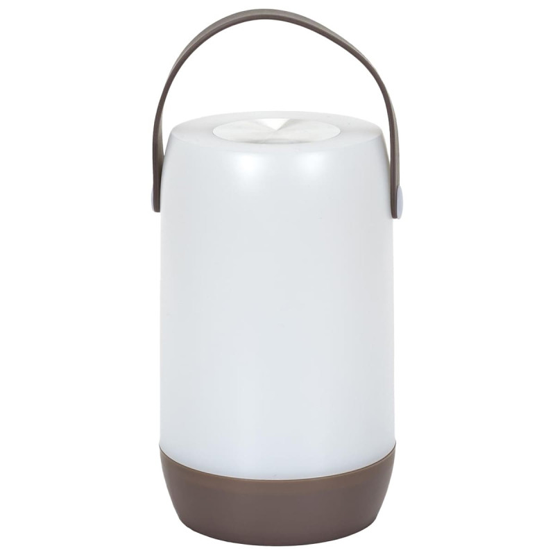 Lampe LED Tactile Sans Fil Blanche et Taupe avec Anse