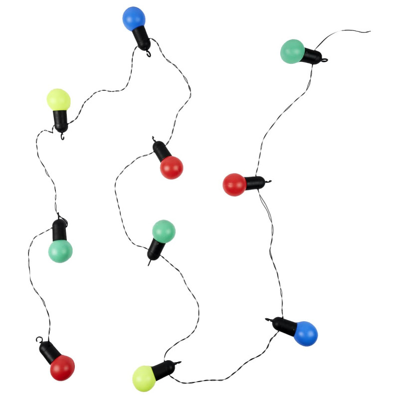 Guirlande Lumineuse d'Extérieur 10 Ampoules LED Multicolores