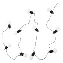 Guirlande Lumineuse d'Extérieur 10 Ampoules LED Blanches Eclairage Blanc Chaud
