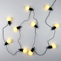 Guirlande Lumineuse d'Extérieur 10 Ampoules LED Blanches Eclairage Blanc Chaud