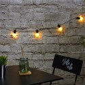Guirlande Lumineuse d'Extérieur 10 Ampoules LED Blanches Eclairage Blanc Chaud