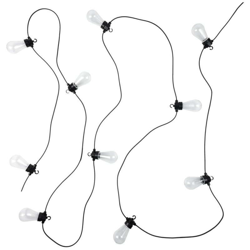 Guirlande Lumineuse d'Extérieur 10 Ampoules LED Transparentes à Couleurs Changeantes