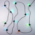 Guirlande Lumineuse d'Extérieur 10 Ampoules LED Transparentes à Couleurs Changeantes