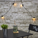 Guirlande Lumineuse d'Extérieur 10 Ampoules LED Transparentes Eclairage Blanc Chaud
