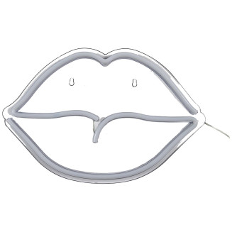 Lampe LED Murale Effet Néon Bouche Rouge