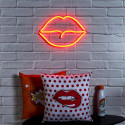 Lampe LED Murale Effet Néon Bouche Rouge