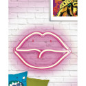 Lampe LED Murale Effet Néon Bouche Rouge