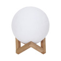 Lampe Veilleuse Tactile Lune 3D Réaliste et Socle Bois