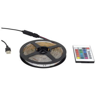 Ruban 150 Leds Multicolore Adhésif 500cm avec Télécommande