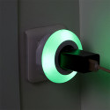 Prise Electrique Veilleuse LED Multicolore 3 Couleurs