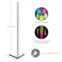 Lampe d'Angle LED Multicolore H140cm avec Télécommande
