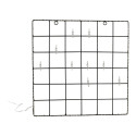 Cadre Photo Pêle-Mêle Lumineux 40 Leds à Pinces Grille Métal Noir
