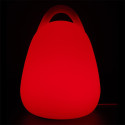 Lampe Sans Fil Blanche Intérieur/Extérieur Poignée Intégrée Eclairage Multicolore avec Télécommande