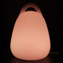 Lampe Sans Fil Blanche Intérieur/Extérieur Poignée Intégrée Eclairage Multicolore avec Télécommande
